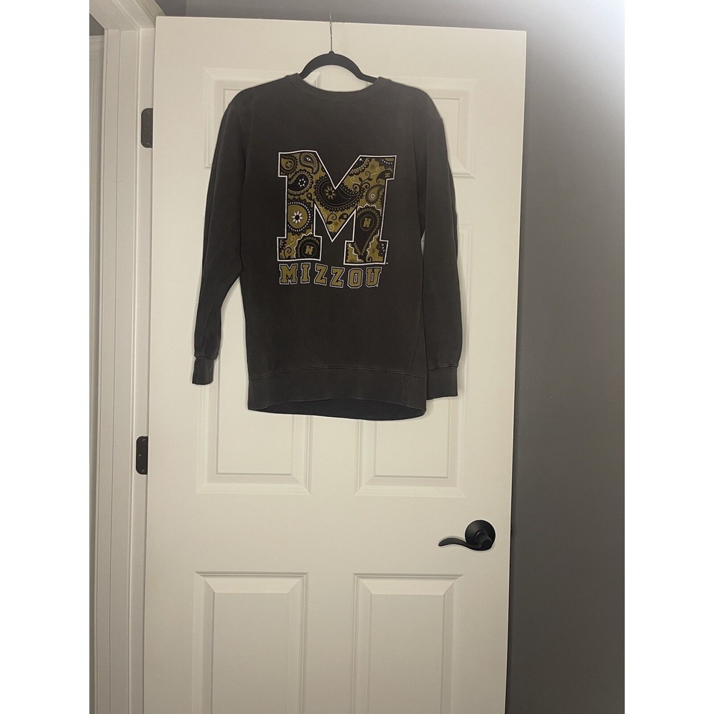 Comfort Colors Mizzou Missouri Tigers Crewneck  Sweatshirt College Sports Small